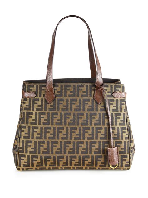 fendi zucca tote with zip|authentic Fendi zucca handbags.